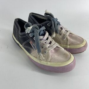 Superga blue white purple tie dye low casual fashion sneaker womens 6.5